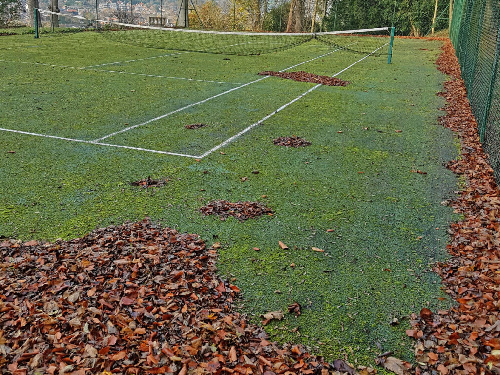 tennis court cleaning regime